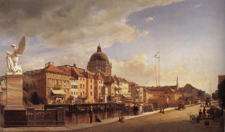 Eduard Gaertner Rear View of the Houses on the Schlossfreiheit